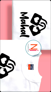 couple 2pcs mahal t-shirts printed design cotton fabric for men and women round neck