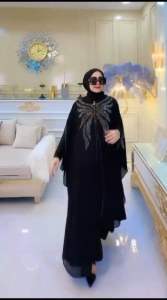 ABAYA ZAFEEQA GAMIS ABAYA TURKEY MODEL KAFTAN FULL SWAROSKI MOTIF KUPU KUPU FASHION MUSLIMAH TERBARU VIRAL MEWAH DAN KEKINIAN