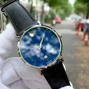 ĐỒNG HỒ NAM CHÍNH HÃNG Movado 0607565 Automatic Museum Classic Blue Dial Sapphire Black Leather For Men