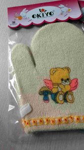 1 PCS WASLAM MANDI BAYI MERK OKIYO / WASLAP PERAWATAN BAYI MODEL JARI