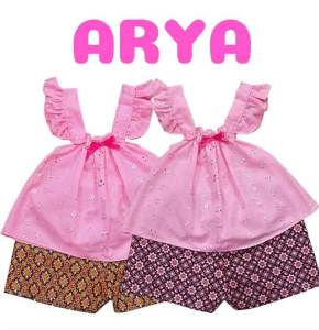 ชุดเด็กเล็ก (รหัสDD12) ผ้าลูกไม้+กางเกงลายไทย 4-12เดือน หนัก 5-9กิโล (เหลือง/ชมพู/ส้ม/ฟ้า/เขียว) พร้อมส่งจากไทย