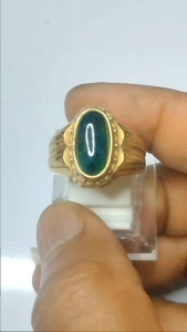 cincin batu bacan Doko majiko asli dim 14×7×6 ringan titanium goldsize 7