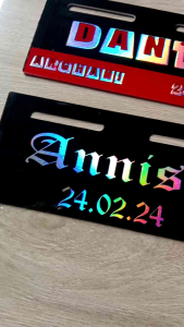 1 hari jadi plat semua jenis sepeda sepeda listrik akrilik custom nama