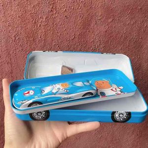 Kotak Pensil Kaleng Mobil Plus Anakan H-9913