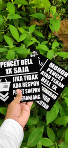 Sign board bell/tekan bell/sign petunjuk tempat