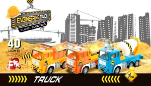 COD Mainan ELECTRIK Truck MIXER Truck Tanker Truk engineering TRUCK MOLEN TRUCK PASIR TRUCK TANKER MINYAK ADA LAMPU 4D