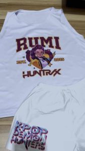 Huntrix Kpop Demon Hunters Kids girls Terno Sando fashionable shorts Girl clothing set terno for girls