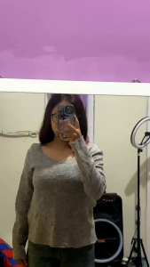 Atasan Rajut Keren Kerah Sabrina