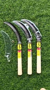 เคียวปาดจีน ด้ามไม้ ทรงปีกนกใบมีดทำจากเหล็กแมงกานีสใช้เกี่ยวหญ้า ใช้งานอเนกประสงค์