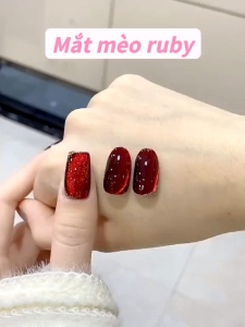 Sơn gel móng tay Mắt Mèo Ruby đỏ siêu hot
