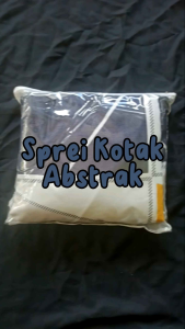 Sprei Katun Motif Kotak Abstrak Minimalis Single Size 90x200 120x200