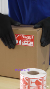 Fragile Sticker Roll 9 x 5cm 1000pcs Handle With Care Dont Fall Not Pressed