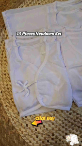 15pcs NEWBORN BARUAN TIE-SIDE ORDINARY ALL BASIC CLOTHES SEMI-COTTON