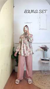 LAUNA SET /SETELAN MODEL SMOKE DI DADA NON BUSUI