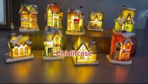 Rumah natal LED miniatur christmas/ornamen natal rumah LED