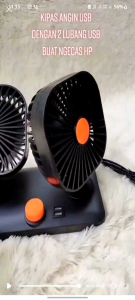 Kipas Angin Mobil Double Headed Fan Kipas Ganda 5V-100416 (BISA COD)/KIPAS ANGIN MOBIL MURAH/Kipas Angin untuk Mobil Pribad & Pickup