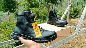 Rumaos lacingsystem sepatu militer boots taliputar kulit PDH