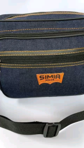 Tas Selempang Cowok Slempang Pria Jeans Denim Slingbag 3 Resleting