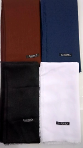 Jilbab Hijab Saudia Rawis Segi Empat Seragam Sekolah Hitam Putih Biru Navy Coklat