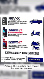 PETRON SPRINT 4T SC800 SCOOTER OIL FULLY SYNTHETIC SAE 5W-40