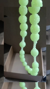 Luminous Wall Giant Rosary Free Box (41 Inches) - Green Beads Cross Wall Decoration