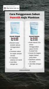 Kojic Plankton Bright & Glow Soap bpom ori 100% kojic 90gr