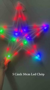 Ngôi Sao 5 Cánh 2 Mặt 50cm Tráng Trí Giáng Sinh Nhựa Treo Ngoài Trời