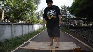 ⚡ส่งไวทันใจ⚡แคร่ไม้ไผ่เตียงสนาม 6ขา(แข็งแรงกว่า4ขา) ขนาด100x180x43 สีไม้ธรรมชาติ (สินค้าต้องประกอบเอง)