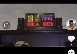 JAM SHOLAT IQOMAH DIGITAL JWS001-RGB MULTI COLOR 37x20x5cm CANTIK AWET BERGARANSI