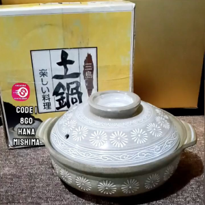 Code1 8GO HANA MISHIMA CLAY POT 3-4PAX • JAPAN SURPLUS • COOKWARE