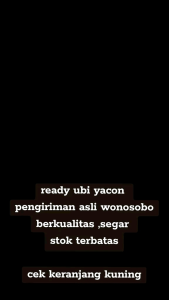 Ubi Yacon Asli Wonosobo Berkualitas langsung dari petani setengah kg