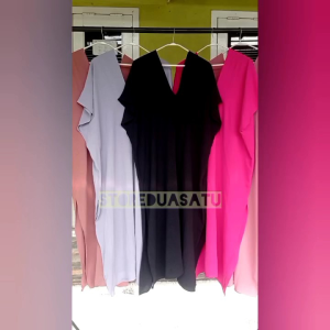 Long Dress Crinkle Airflow Premium | Atasan Wanita Panjang Bahan Crinkle Airflow Premium