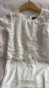 Váy Đầm Phối Ren Mùa Hè Cho Nữ Fomr Nhỏ Size S