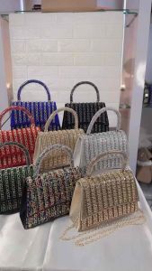 Tas Pesta GINEVRA Embellished Crystal Clutch Bag Kondangan Wanita