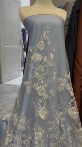 Bahan Kain Kebaya Mewah Brokat Tile Summer Floral 2tone Motif Bunga Besar Harga 05m