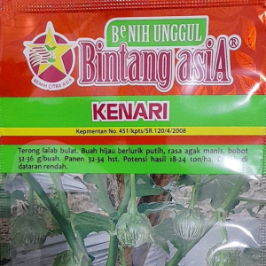 Benih Bibit Terong Lalap Bulat Unggul KENARI Isi10 gram Bintang Asia