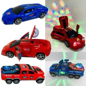 รถกระบะซิ่ง รถสปอร์ต ชนถอย หมุนได้ 360 องศา ยกลำโพง ประตูเปิดได้ มีเสียงเพลง EDM มีไฟ รถของเล่นสำหรับเด็ก