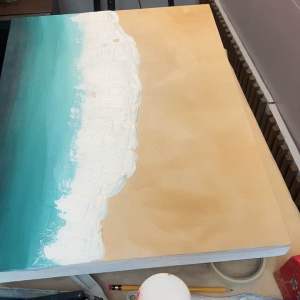 18” x 24” ocean waves textured painting (2024) | ‼️ WE CUSTOMIZE ANY SIZE ‼️
