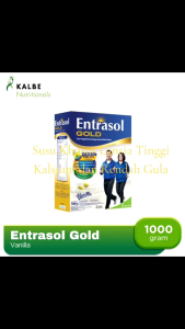 SUSU ENTRASOL GOLD RASA COKELAT & VANILLA 980 GR DAN 560 GR PER BOX