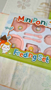 FEEDING SET MINIPONI (L) BESAR. PERALATAN MAKAN MPASI BAYI