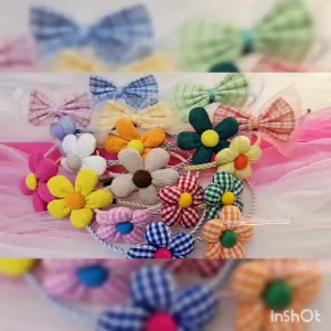 BANDO ELASTIS BUNGA PITA TILE ORI BKK IMPORT / BANDO BUNGA PITA TILE ANTI PATAH / RIBBON FLOWER HEAD BAND / PTC9822