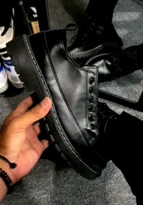 Sepatu pria formal hitam sepatu kantor docmart kerja fantoefel sekolah outsole jahit