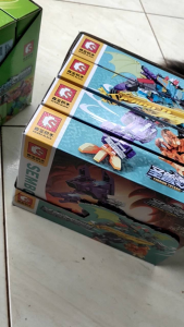 Mainan Anak Sembo Block Brick Robot Transformer Megazord Therion Totems 4 in 1 DIY Bongkar Pasang
