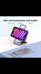 Ultra thin mini foldable phone stand aluminium holder | universal adjustable angle compact portable pocket size | office school carry anywhere