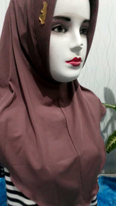 Jilbab Hijab Sport Bergo Hamidah Ukuran M-L Bahan Jersey Super untuk Sekolah Olahraga Santai
