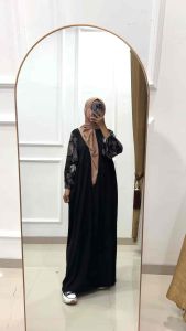 Freya Dress Daily Kaos Maxi Gamis Nyaman Motif