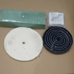 4J5TMPH250 Paket metabrite batu hijau poles 250 gr langsol batu poles tahap akhir mini kain poles jean 4 in 10mm dan kain poles katun 5 in tipis