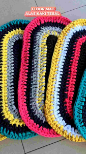 1Set 2Pcs FLOOR MAT ELLIPSE THICK - LOWEST PRICE AW1 / ALAS KAKI BULAT BUJUR.