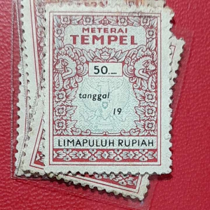 Materai Indonesia Koleksi kuno Jadul Rp 50 Tahun 1960-1970 UN USED