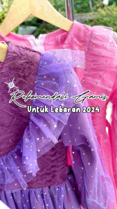 Labella Tsabita Gamis Anak Brokat Tutu Manasik Haji Lebaran Kekinian Dress Set Hijab Warna Putih